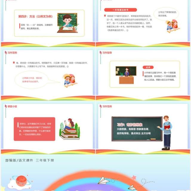部编版三年级语文下册奇妙的想象课件PPT模板 部编版三年级语文下册奇妙的想象课件PPT模板