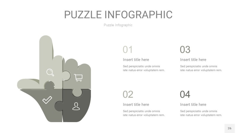 灰色拼图PPT图表26
