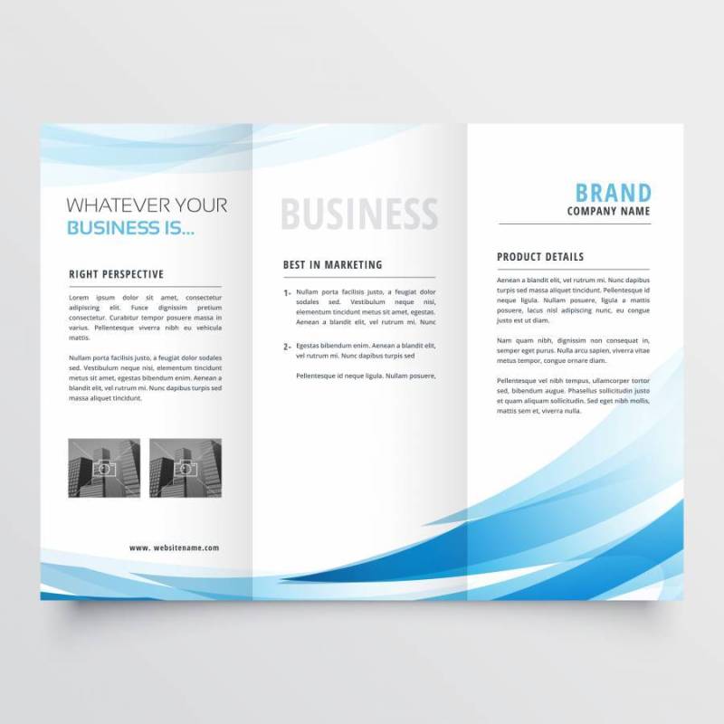 A4尺寸的现代干净灯箱宣传单张设计