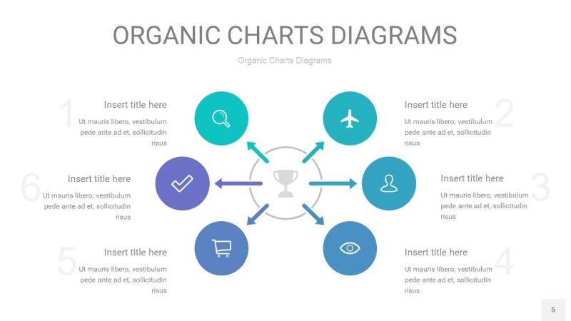 宝石绿循环PPT图表5