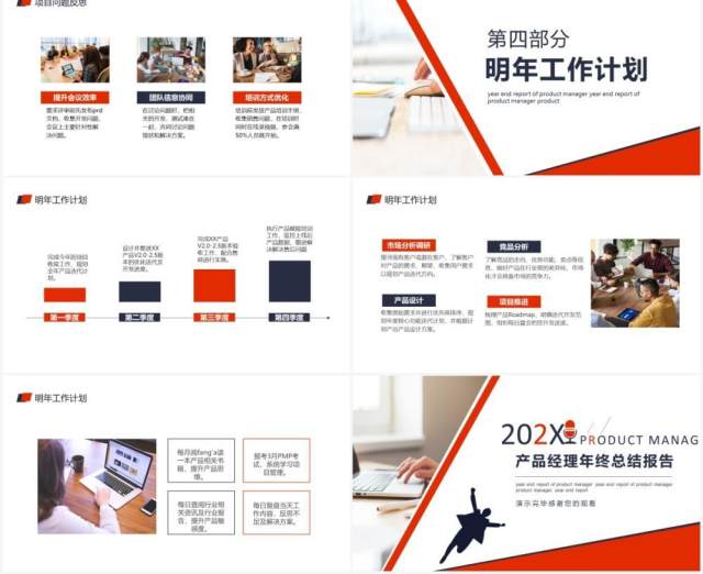 产品经理年终工作总结报告计划汇报动态PPT模板
