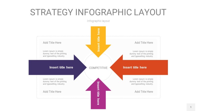 彩色战略计划统筹PPT信息图1
