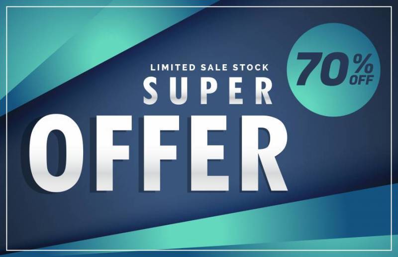 现代报价和销售折扣海报凭证模板横幅德