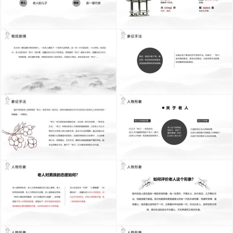 部编版九年级语文下册枣儿课件PPT模板