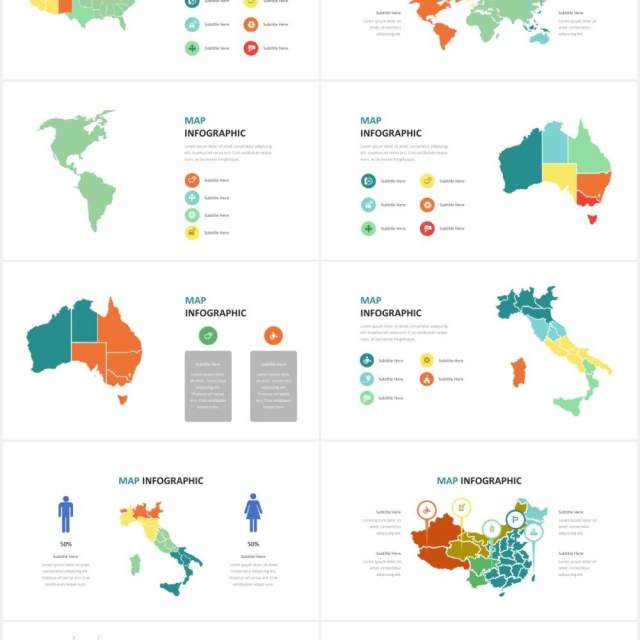 地图信息图表PPT素材Maps Infographic Powerpoint Template