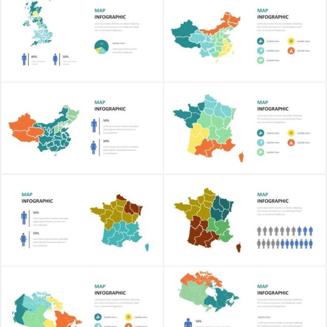 地图信息图表PPT素材Maps Infographic Powerpoint Template