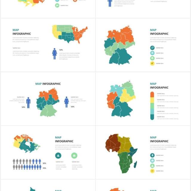 地图信息图表PPT素材Maps Infographic Powerpoint Template