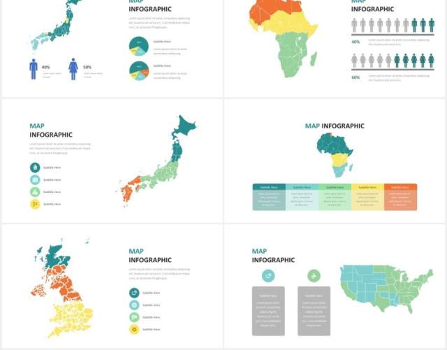 地图信息图表PPT素材Maps Infographic Powerpoint Template