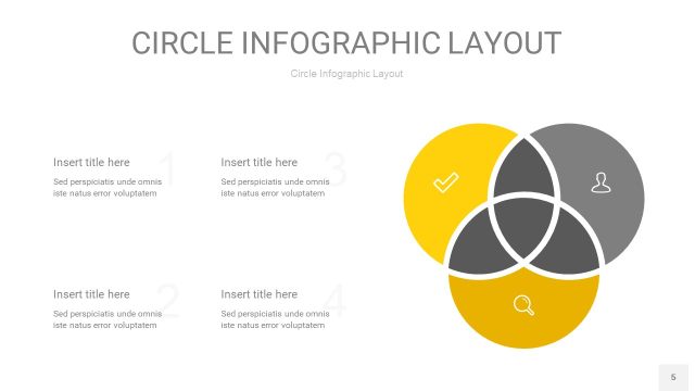 灰黄色圆形PPT信息图5