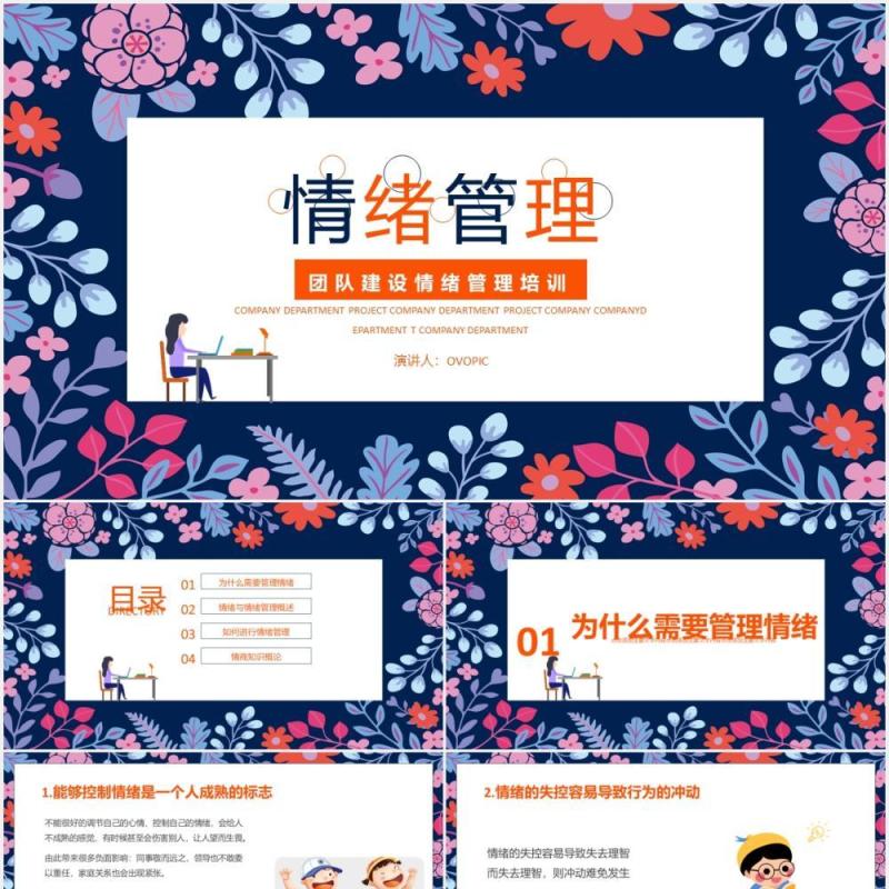 公司员工团队建设情绪管理培训课件PPT模板