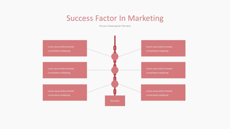 粉红色并列关系PPT图表-28