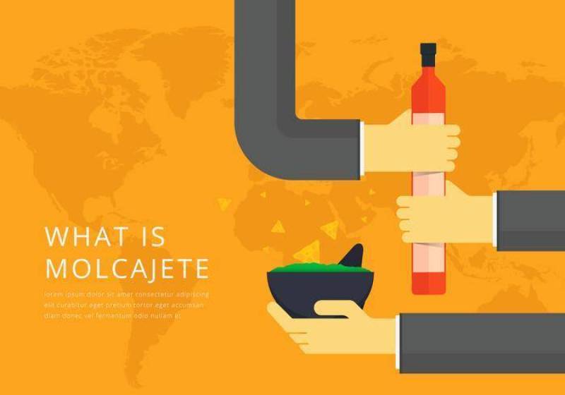 Molcajete墨西哥传统食物和研磨工具