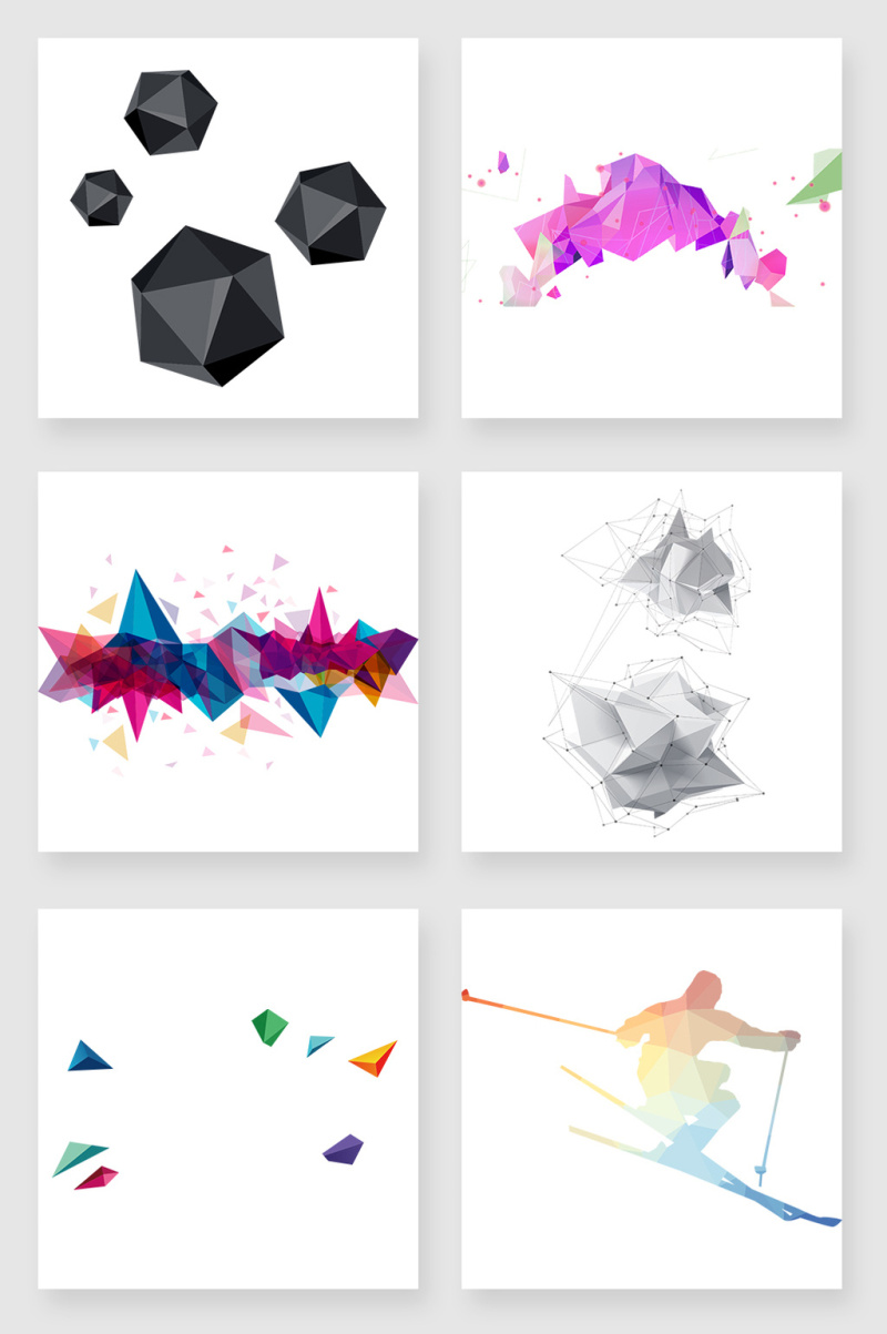 几何多边形设计素材