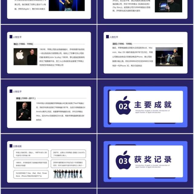史蒂夫·乔布斯美国苹果公司联合创始人介绍动态PPT 史蒂夫·乔布斯美国苹果公司联合创始人介绍动态PPT