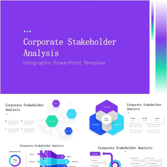 企业利益相关者分析PPT信息图模板素材Corporate Stakeholder Analysis Infographics 企业利益相关者分析PPT信息图模板素材Corporate Stakeholder Analysis Infographics