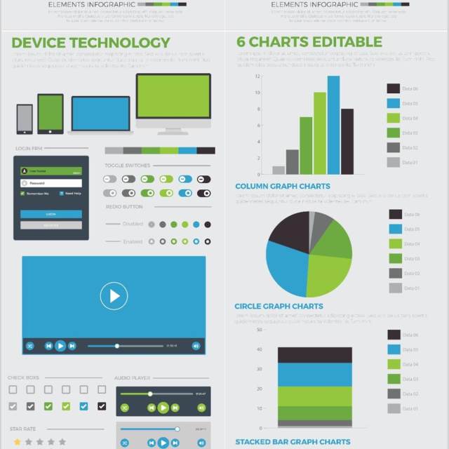 独家信息图形元素设计素材元素Exclusive Infographics Elements Design