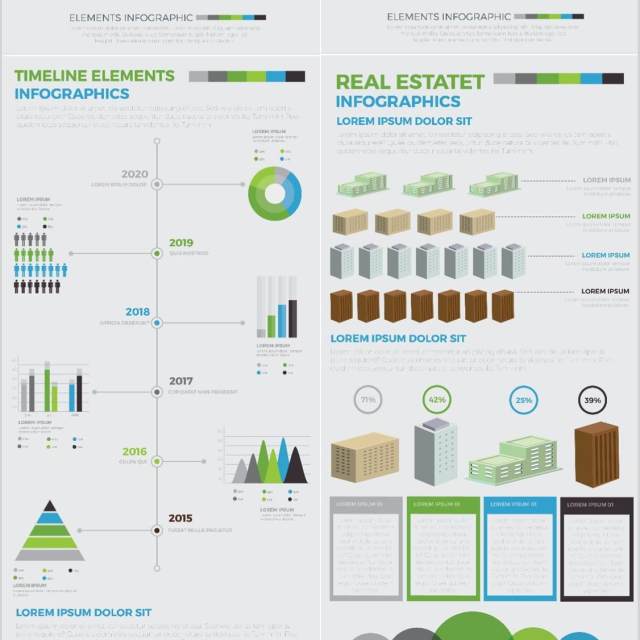 独家信息图形元素设计素材元素Exclusive Infographics Elements Design