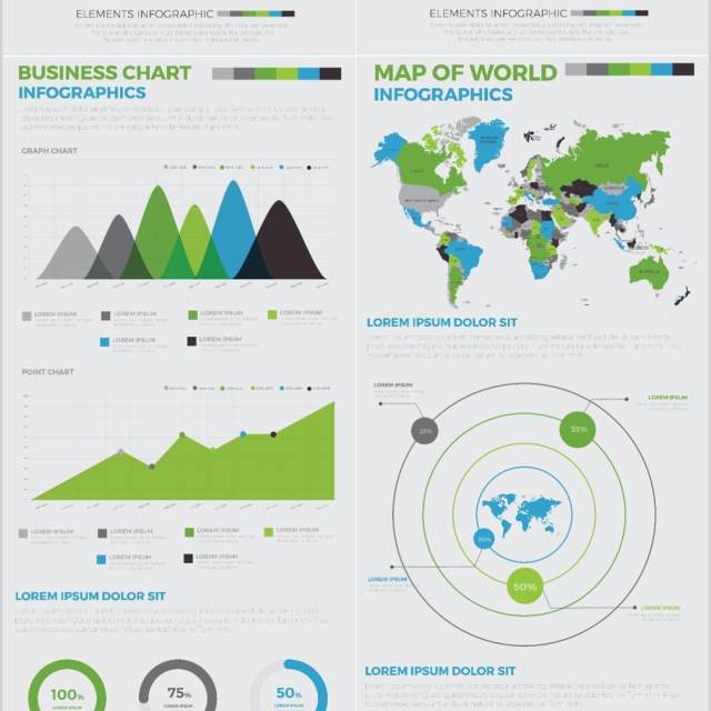 独家信息图形元素设计素材元素Exclusive Infographics Elements Design