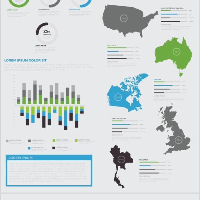 独家信息图形元素设计素材元素Exclusive Infographics Elements Design