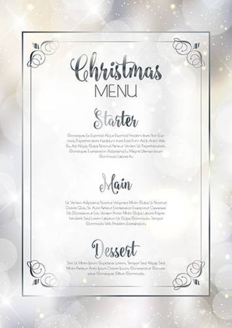 圣诞菜单设计