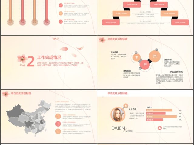 小清新粉色花卉公司年度工作总结PPT 小清新粉色花卉公司年度工作总结PPT