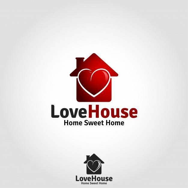 Love House Logo - 可爱的家庭生活场所