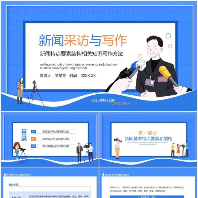 新闻特点要素结构相关知识写作方法动态PPT模板 新闻特点要素结构相关知识写作方法动态PPT模板