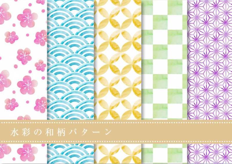 图案素材013水图案日本图案