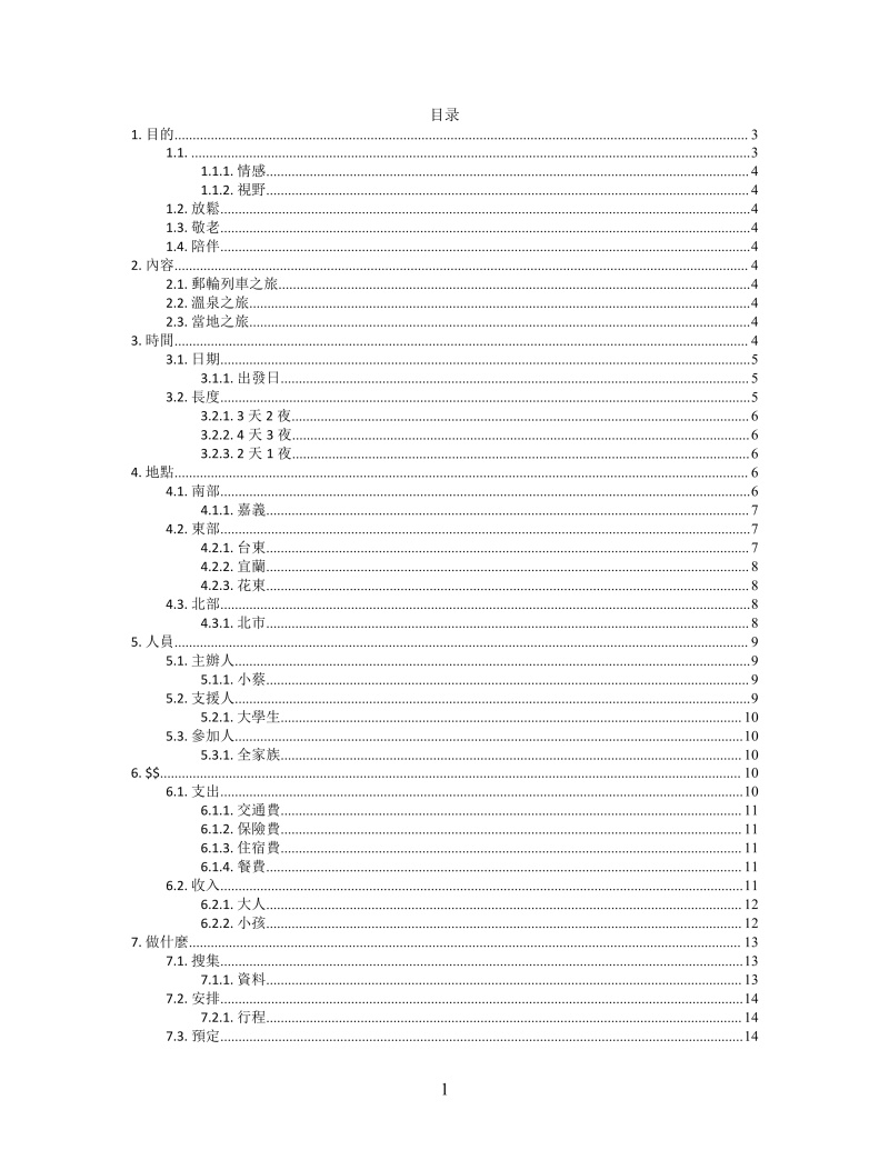  思维导图全家出游XMind模板