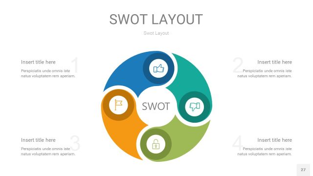 四色SWOT图表PPT27