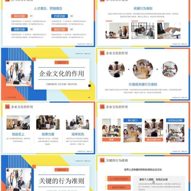 黄蓝简约几何风企业文化培训PPT模板 黄蓝简约几何风企业文化培训PPT模板