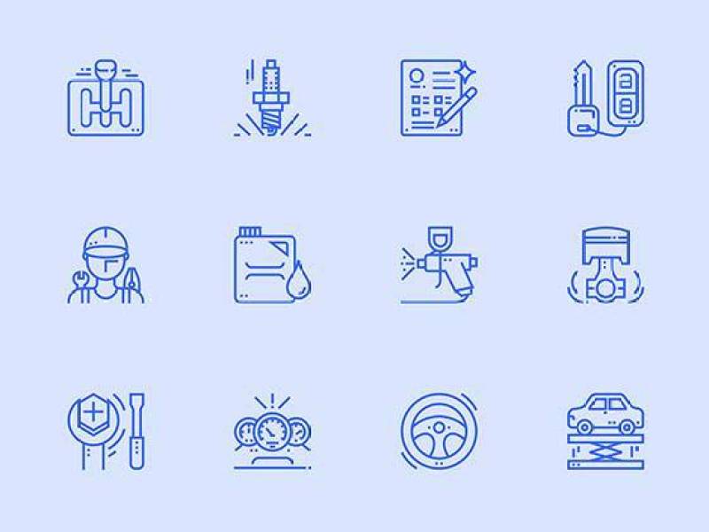 30 枚汽车服务图标