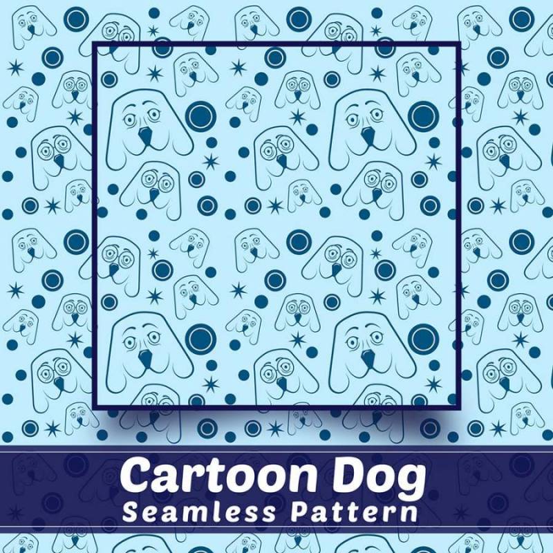 卡通狗无缝模式