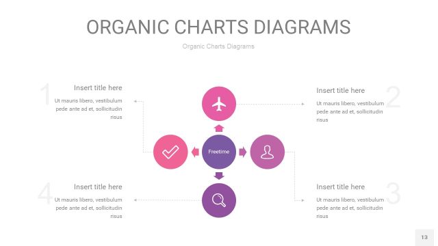 粉紫色循环PPT图表13