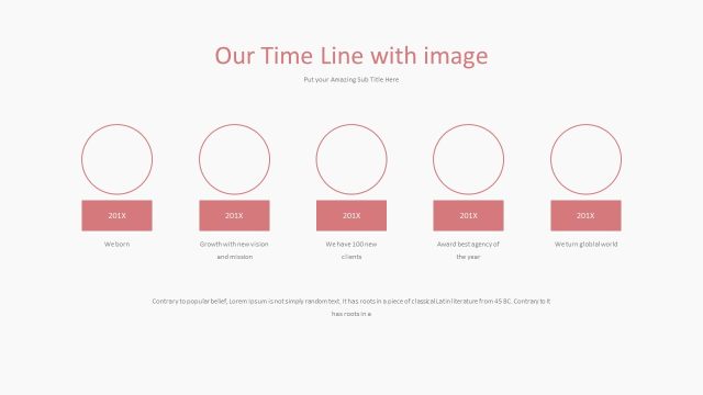 粉红色并列关系PPT图表-9 粉红色并列关系PPT图表-9