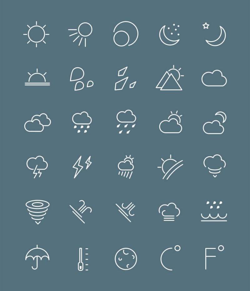 30 Weather Icons