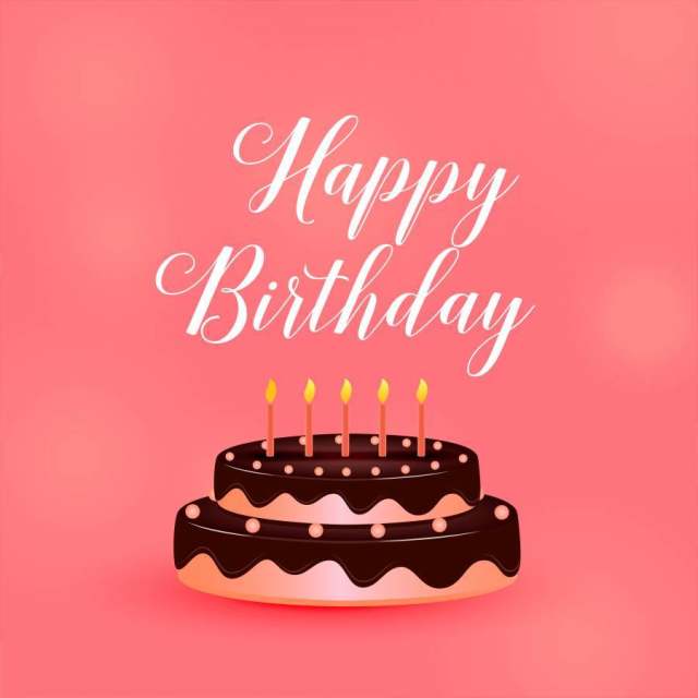 与蜡烛的生日快乐庆祝蛋糕