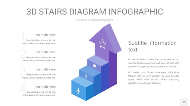 渐变紫蓝色3D阶梯PPT图表19