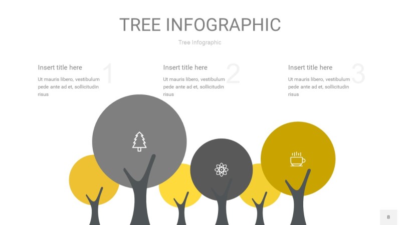 灰黄色树状图PPT图表8
