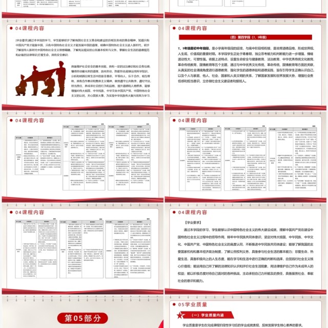 义务教育道德与法治课程标准PPT模板