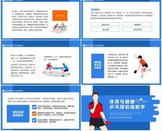 体育与健康乒乓球初级教学动态PPT模板 体育与健康乒乓球初级教学动态PPT模板