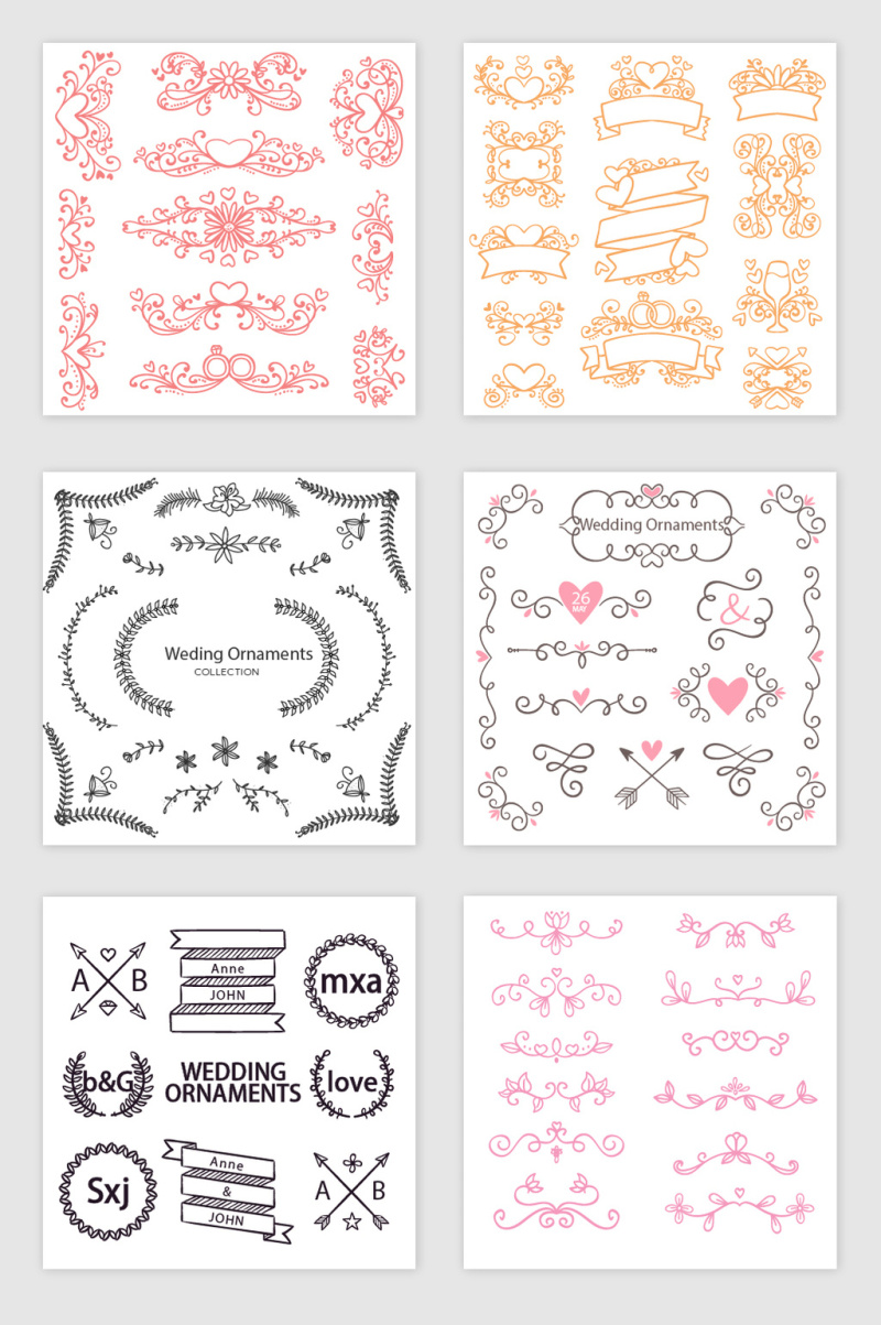 欧式复古花纹设计素材