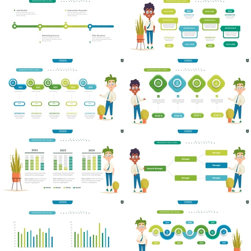 创意信息图表PPT模板Infographic Presentation Templates7