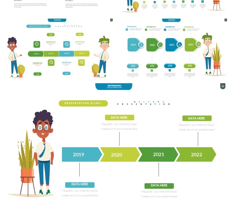 创意信息图表PPT模板Infographic Presentation Templates7