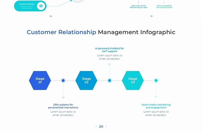 客户关系管理信息图PPT模板素材Customer Relationship Management Infographic