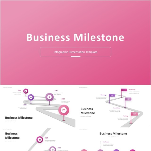 公司历程商业里程碑时间线PPT模板Business Milestone - Presentation Template 公司历程商业里程碑时间线PPT模板Business Milestone - Presentation Template