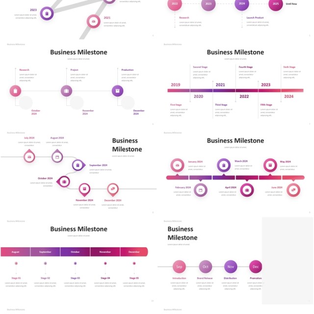 公司历程商业里程碑时间线PPT模板Business Milestone - Presentation Template 公司历程商业里程碑时间线PPT模板Business Milestone - Presentation Template