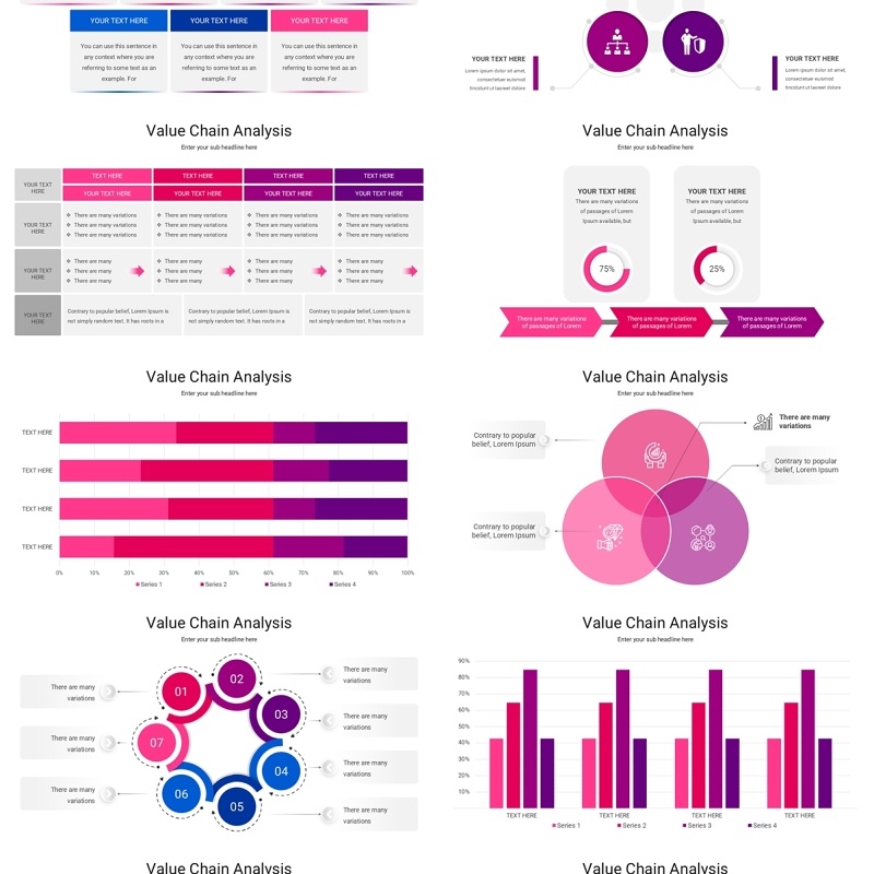 价值链分析PPT模板素材VALUE CHAIN ANALYSIS