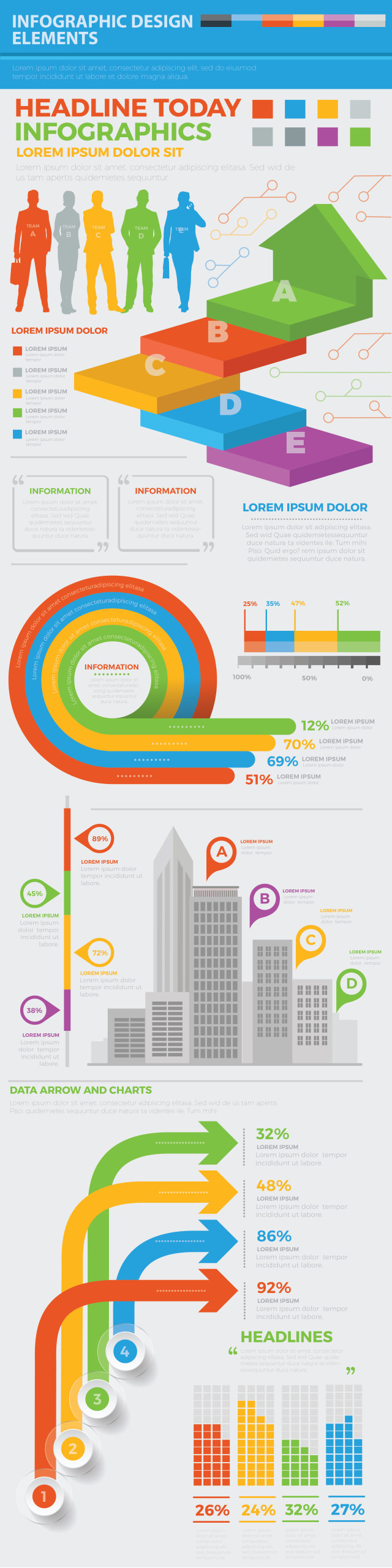 阶梯箭头信息图表模板设计 Infographic Elements 阶梯箭头信息图表模板设计 Infographic Elements