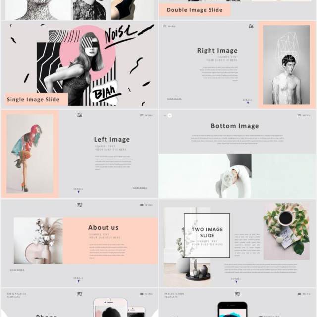 创意作品图片展示PPT模板GREY - Powerpoint 创意作品图片展示PPT模板GREY - Powerpoint